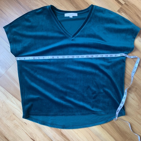 LOFT Velour V Neck Top - Picture 3 of 8